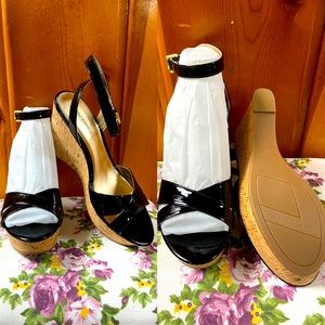 Marc Fisher Black Patent leather Wedges